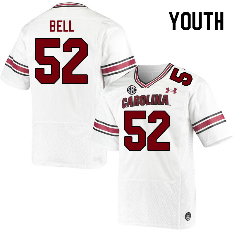 Youth #52 Kamaar Bell South Carolina Gamecocks College Football Jerseys Stitched-White